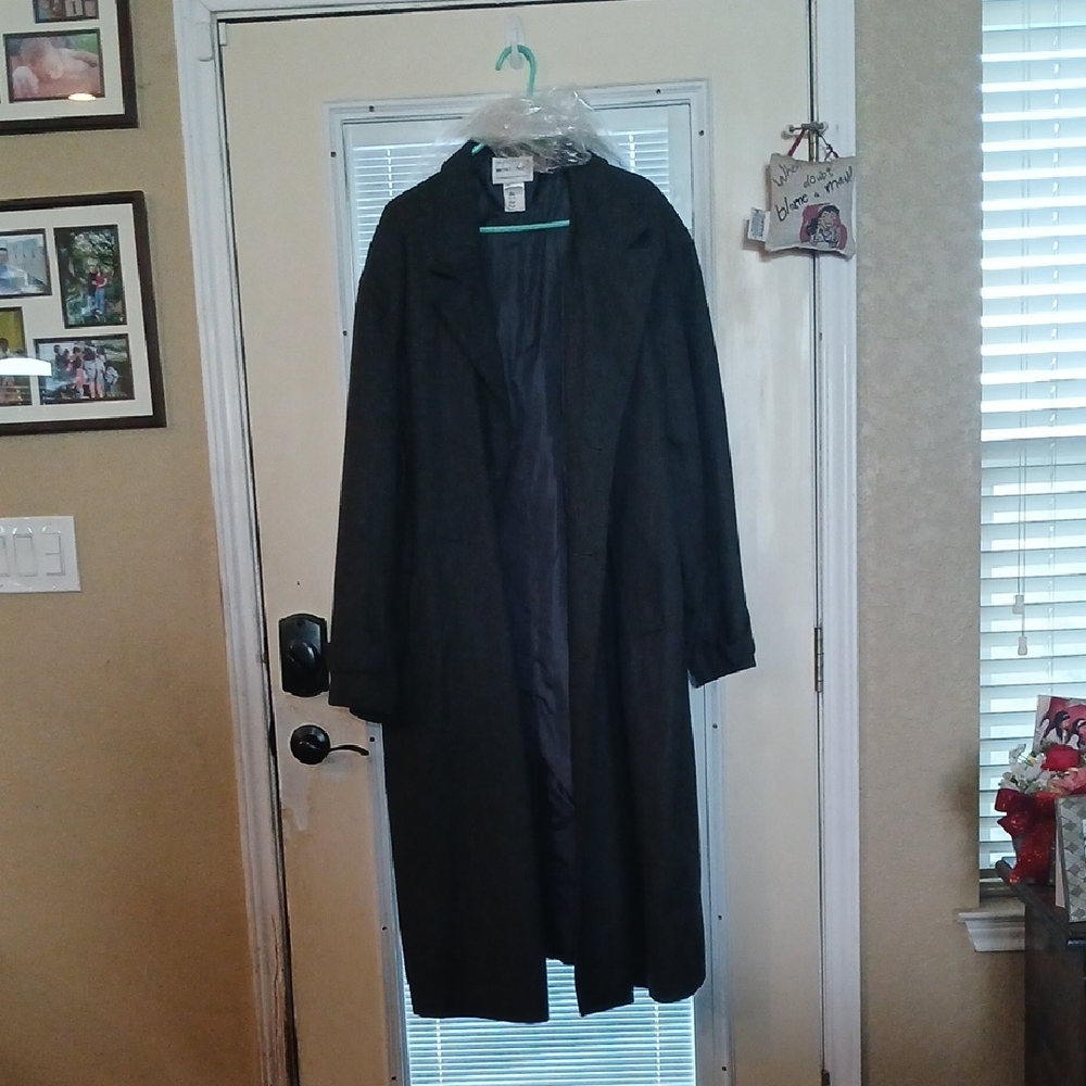 Men's 4x Black  Trench Coat